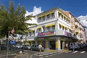 French Antilles Prints: Schoelcher Street, Fort-de-France, Martinique, French Antilles, West Indies