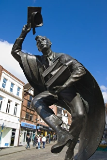 Guildford Prints: Scholar statue, Guildford, Surrey, England, United Kingdom, Europe
