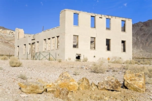 Bad Condition Prints: School in the Rhyolite ghost town, Beatty, Nevada, United States of America, North America