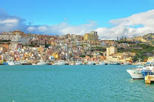 Historic Sites Prints: Sciacca harbour, Sciacca, Agrigento district, Sicily, Italy, Mediterranean, Europe