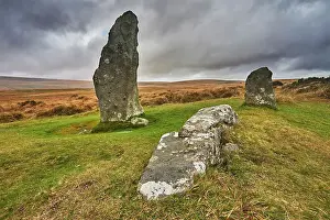 Prehistoric Era Prints: Scorhill Stone Circle, ancient stones in a prehistoric stone circle