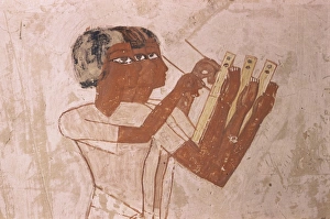 Writing Prints: Scribes record crop in harvest scene, Tomb of Menna, 18th dynasty, Sheikh Abd el-Kurna