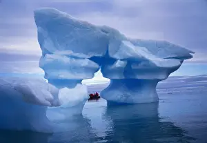 Ice Formation Prints: Sculpted Iceberg, Spitsbergen, Svalbard Archipelago, Norway, Scandinavia, Europe