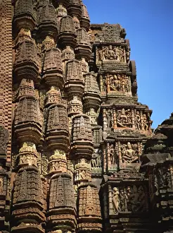 Madhya Pradesh Prints: Sculpted walls, Nilkanthesvara (Udayeshvara) Temple, dating from the 11th century