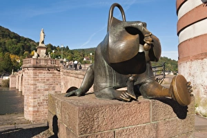 Heidelberg Prints: Sculpture at the Alte Brucke (Old Bridge) in Old Town
