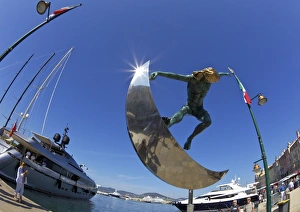 Nudes Prints: Sculpture, by Anna Chromy, seafront, St. Tropez, Var, Provence, Cote d Azur