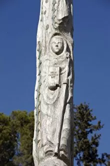 Images Dated 14th August 2007: Sculpture depicting Bernard de Clairvaux, Latrun Trappist Abbey, Latroun