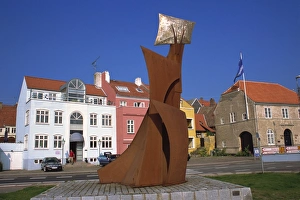 Funen Prints: Sculpture, Faaborg, Funen, Denmark, Scandinavia, Europe