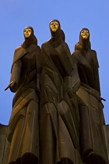 Images Dated 20th September 2008: Sculpture of the Feast of the Three Musicians, National Drama Theatre, Vilnius