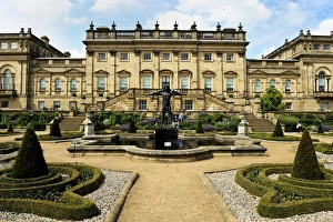 Gardens Prints: Sculpture in the gardens of Harewood House, Leeds, West Yorkshire, England