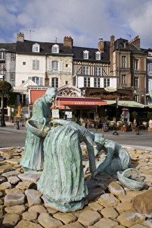 Normandie Prints: Sculpture by Jean Mare de Pas, Honfleur, Normandy, France, Europe