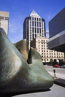 Sculpture on Safeco Plaza, Seattle, Washington State, United States of America