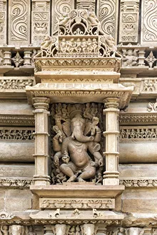 Sculptures on the walls of Lakshmana Temple, Khajuraho Group of Monuments