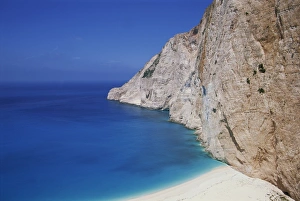 Cephalonia Prints: Sea and cliffs at Shipwreck Cove on Kefalonia