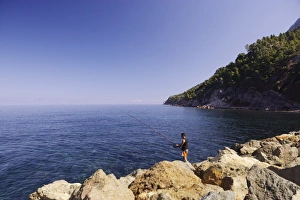 Images Dated 6th December 2006: Sea fishing off Sa Marina, Mallorca, Balearic Islands, Spain, Mediterranean, Europe