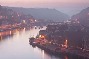 Ethereal Gallery: Sea fog builds over the town of Looe, Cornwall, England, United Kingdom, Europe