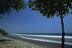 El Salvador Prints: Sea front at La Libertad, Pacific coast, El Salvador, Central America