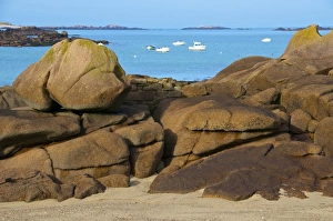 Sea and spectacular rocks, Trebeurden, Cote de Granit Rose (Pink Granite Coast)
