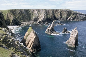 Sea stacks in bay beside Aird Feinis