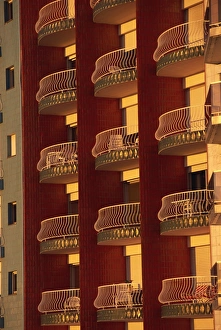 Balconies Prints: Seafront buildings, Le Touquet, Nord, France, Europe