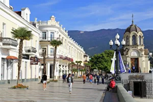 Promenades Prints: Seafront in Yalta, Crimea, Ukraine, Europe