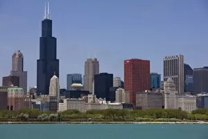 Images Dated 12th May 2008: Sears Tower and skyline, Chicago, Illinois, United States of America, North America