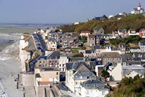 Picardie Prints: Seaside resort town of Ault, Picardy, France, Europe