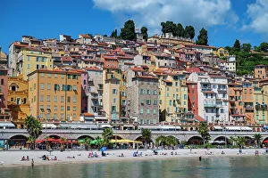 Provence Alpes Cote Dazur Prints: Seaside town of Menton, Alpes Maritimes