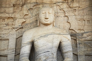 Sri Lankan Prints: Seated Buddha, Gal Vihara, Polonnaruwa