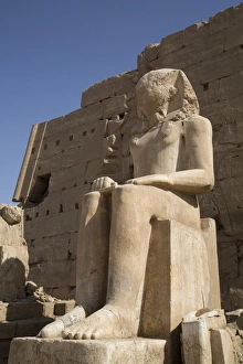 Thebes Prints: Seated Colossus in front of 8th Pylon