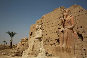 Pharaoh Prints: Seated Pharaohs, Pylon 8, Karnak Temple Complex