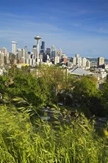 Seattle skyline viewed from Queen Anne Hill, Seattle, Washington State