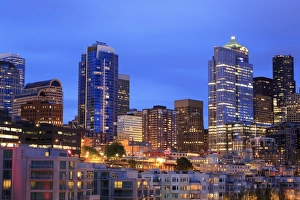 Seattle skyline, Washington State, United States of America, North America