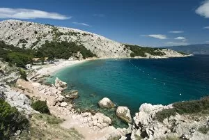 Secluded beach, Baska, Krk Island, Kvarner Gulf, Croatia, Adriatic, Europe