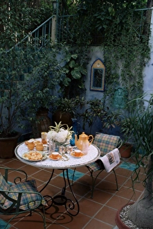Patio Prints: Secluded private courtyard of a new build house