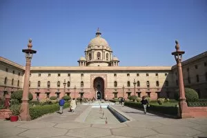 Images Dated 16th August 2009: Secretariat North Block, offices for government ministers, New Delhi, India, Asia
