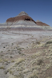 Layer Prints: Sedimentary layers of bluish bentonite clay