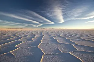 Bolivian Prints: A seemingly endless landscape of pure salt stretches far across Bolivia remote southwest