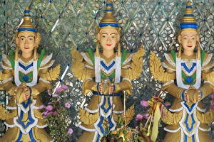 Three Objects Prints: Sein Yaung Chi Pagoda, Yangon (Rangoon), Myanmar (Burma), Asia