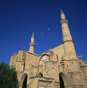 North Cyprus Prints: Selimiye Camii mosque, formerly Gothic Roman Catholic Ayia Sofia Cathedral between 1208