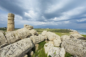 Ancient Greece Prints: Selinunte, Trapani District, Sicily, Italy, Mediterranean, Europe