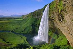 Seljalandsfoss waterfall in the south of the island