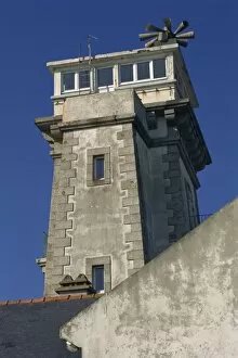 Semaphore tower, Molene Island, Finistere, Brittany, France, Europe
