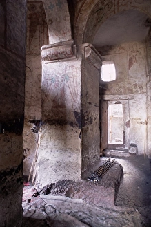Ethiopian Prints: Semi monolithic, rock hewn architecture, Gannata Mariam Christian church