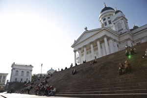 Helsinki Prints: Senate Square and Lutheran Cathedral, Helsinki, Finland, Scandinavia, Europe