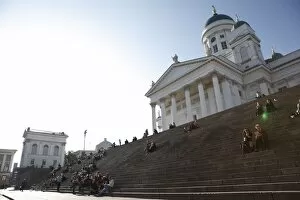 Senate Square and Lutheran Cathedral, Helsinki, Finland, Scandinavia, Europe