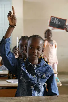 Schools Prints: Senegal schoolchildren, Popenguine, Thies, Senegal, West Africa, Africa