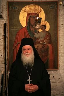 Images Dated 15th April 2006: Senior monk at Koutloumoussiou monastery on Mount Athos, UNESCO World Heritage Site