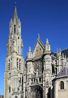 Picardy Prints: Senlis Cathedral, Notre-Dame de Senlis, Oise, Picardy, France, Europe
