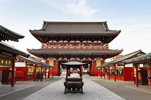 Asakusa Prints: Sensoji Temple in Cherry blossom season, Tokyo, Japan, Asia